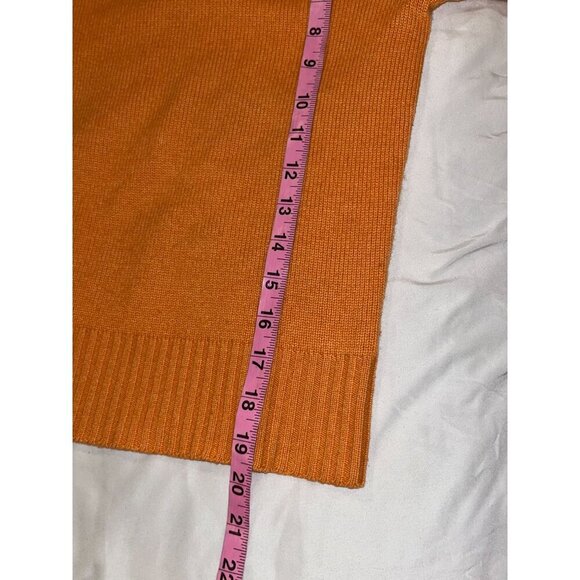 J. Crew Orange Cashmere Crewneck Long Sleeve Pullover Sweater Women's Size PXS - Picture 5 of 6